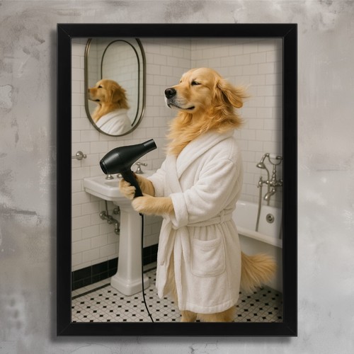 Golden retriever wall art - golden,