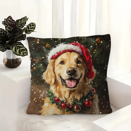 Christmas golden retriever - golden,