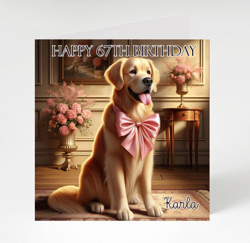 Personalised golden retriever - golden,