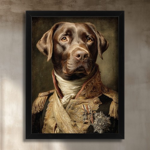 Chocolate labrador print noble - print,