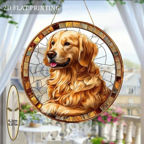 Golden retriever suncatcher - golden,