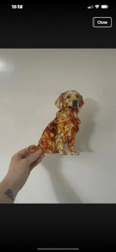 Golden retriever acrylic - retriever,