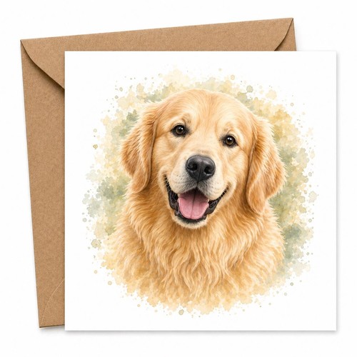 Golden retriever card - retriever,