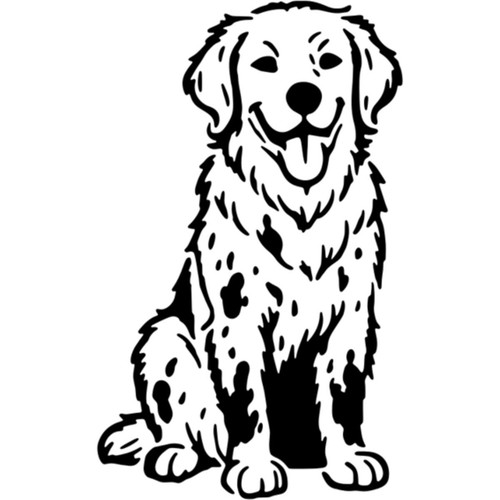 Happy golden retriever - 'happy,