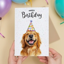 Golden Retriever Birthday Card
