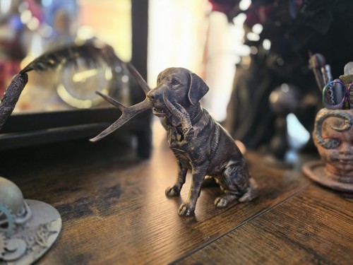 Shed antler retriever dog - antler,