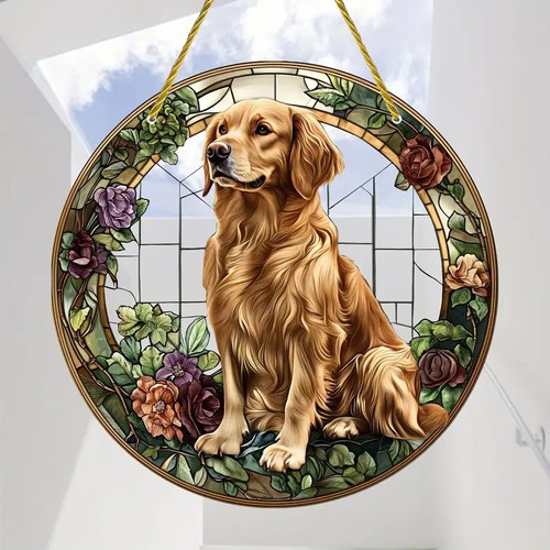Golden retriever suncatcher - golden,