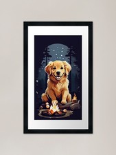 Sweet smiling golden retriever