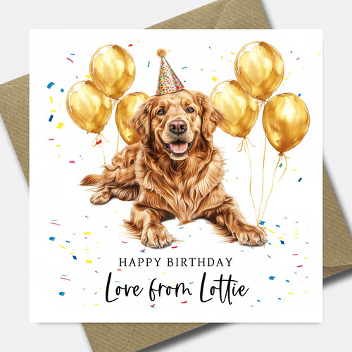 Dog birthday card - dog,